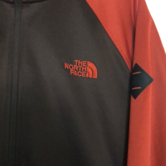The North Face Men’s Zip Up Jacket orange and brown - Picture 3 of 12